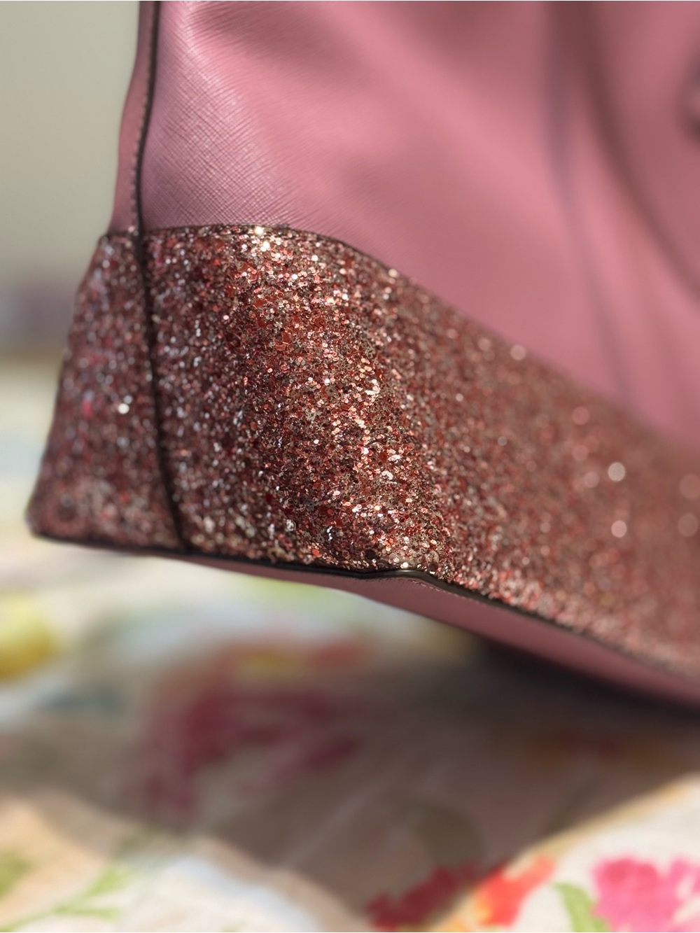 Kate Spade New York Pink Glitter Bottom Tote - Picture 8 of 16